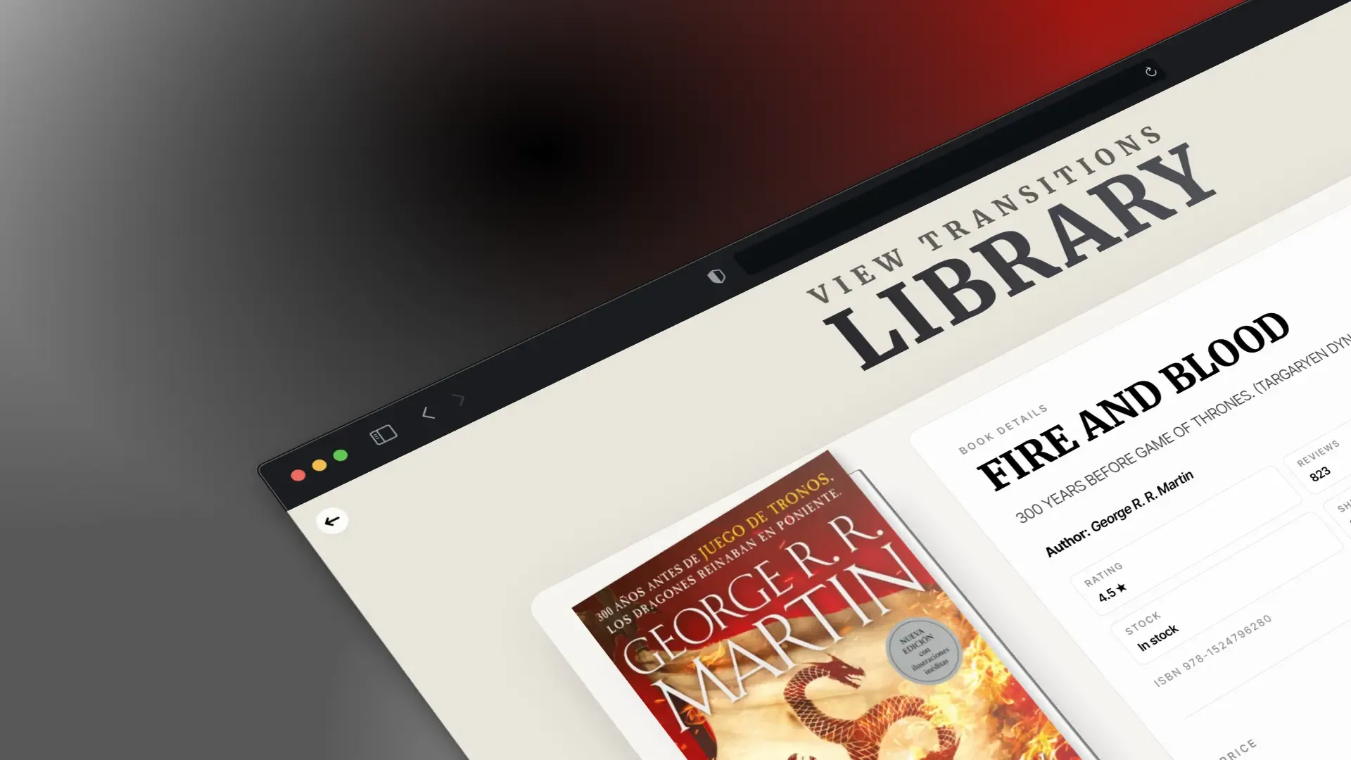 Bookshop View Transitions Demo - 2