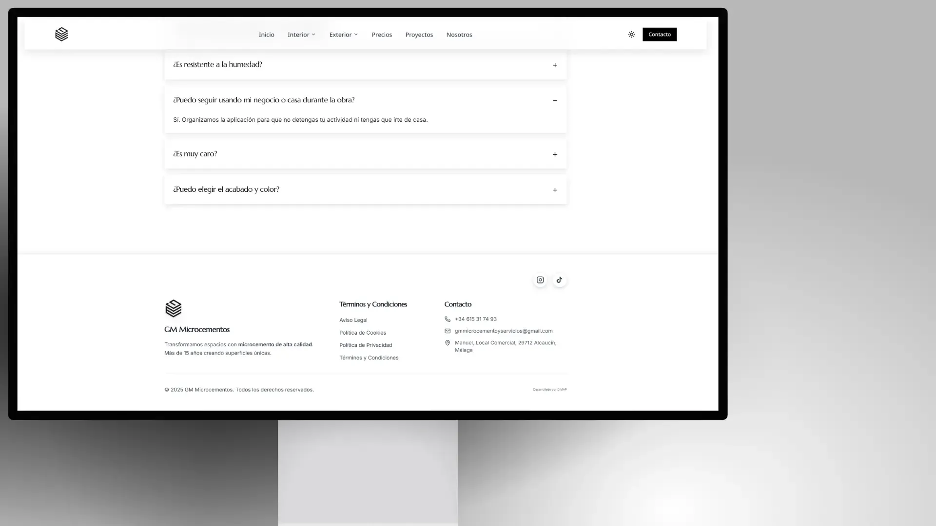 GM Microcementos Website - 11