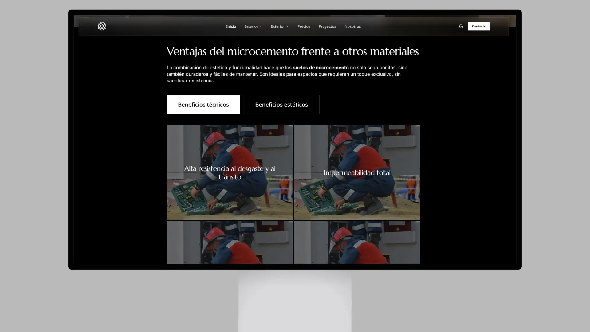 GM Microcementos Website - 3