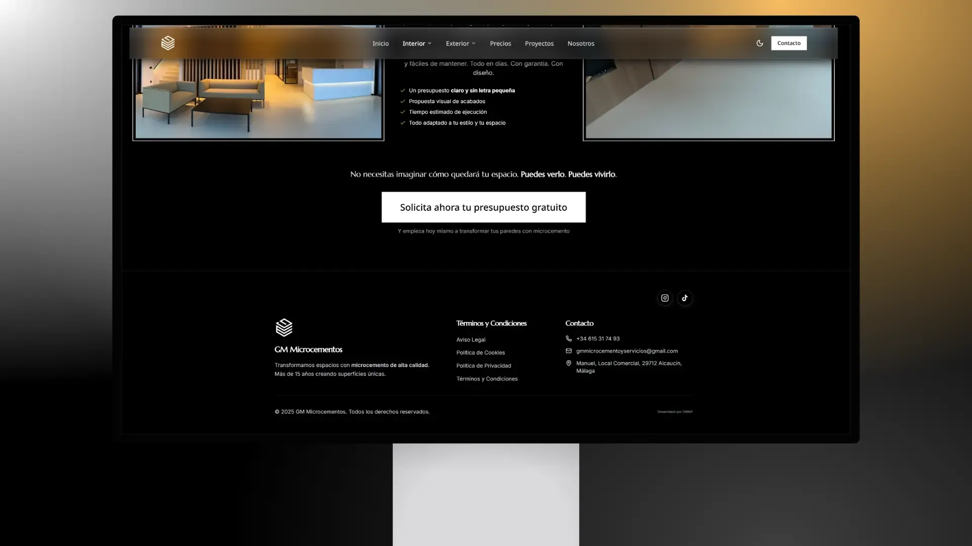 GM Microcementos Website - 8